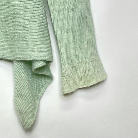 Anthropologie Moth Open Front Cardigan Angora Wool Blend Green Small - Picture 5 of 9